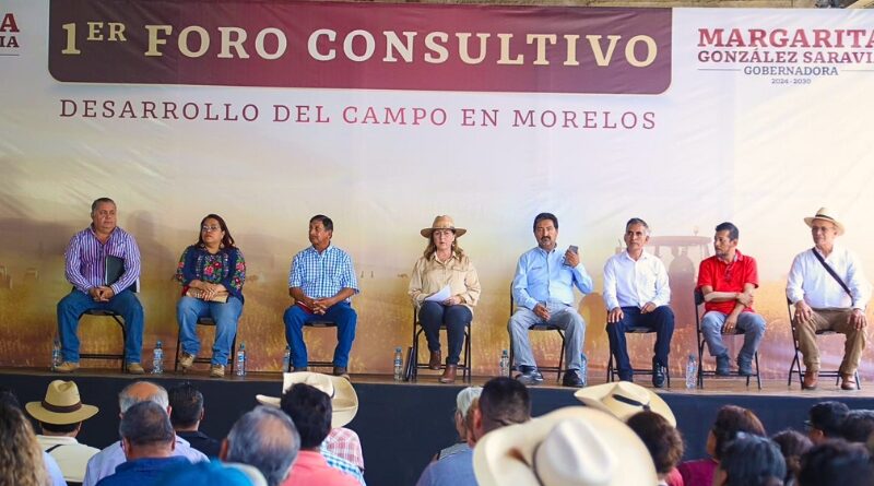 Margarita González Saravia inaugura foros regionales en Yecapixtla, impulsando un diálogo con productores para revitalizar el sector agrario de Morelos.