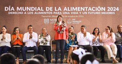 La gobernadora Margarita González Saravia encabeza la exposición de platillos en Tepoztlán, destacando la riqueza culinaria de Morelos y el compromiso con la alimentación digna.