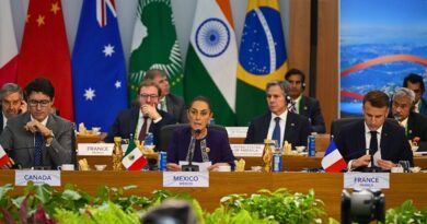 La presidenta Claudia Sheinbaum llama a destinar el 1% del gasto militar global de los países del G20 para el mayor programa de reforestación en la historia, buscando sembrar paz y vida en el planeta.