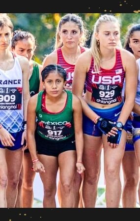 La atleta mixteca Mariel Salazar se consagra campeona de los 10,000 metros en el Bryan Clay Invitational 2025, celebrado en Los Ángeles, EE. UU.