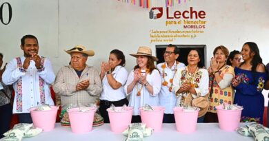 La gobernadora de Morelos, Margarita González Saravia, anunció la instalación de 100 lecherías y un centro de acopio en Tehuixtla, para fortalecer la nutrición y el campo.