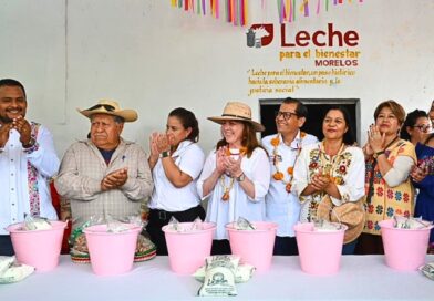 La gobernadora de Morelos, Margarita González Saravia, anunció la instalación de 100 lecherías y un centro de acopio en Tehuixtla, para fortalecer la nutrición y el campo.