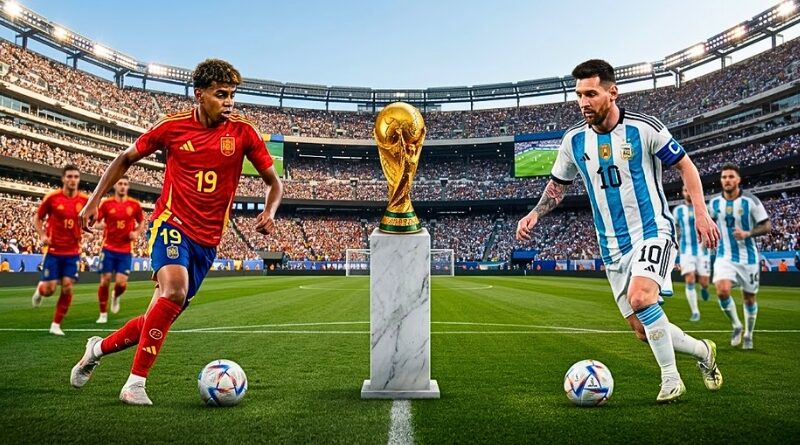 España y Argentina protagonizan una inédita final mundialista que enfrenta a dos campeones continentales y a las figuras de Lamine Yamal y Lionel Messi.