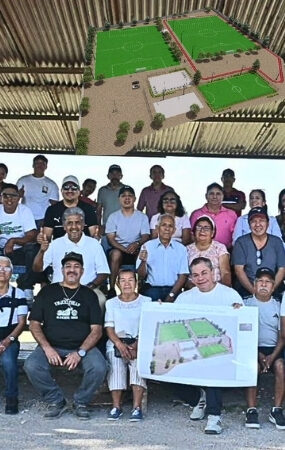 Tres canchas de fútbol, trotapista e iluminación nueva llegarán a la colonia tras gestión del diputado Rafael Reyes ante el gobierno estatal.