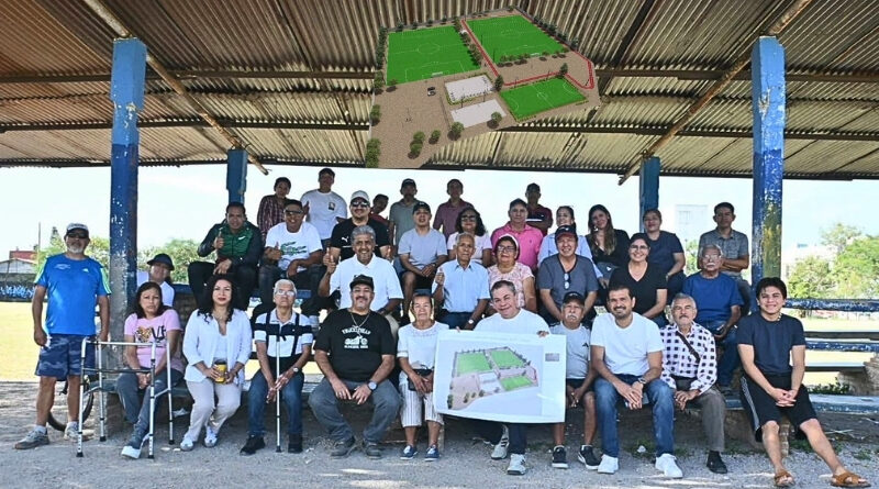 Tres canchas de fútbol, trotapista e iluminación nueva llegarán a la colonia tras gestión del diputado Rafael Reyes ante el gobierno estatal.