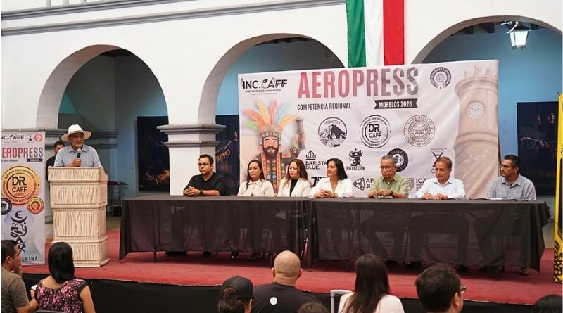 En el Campeonato AeroPress Morelos 2026, la diputada Jazmín Solano López planteó formar baristas y sumar esfuerzos para impulsar la cadena del café.
